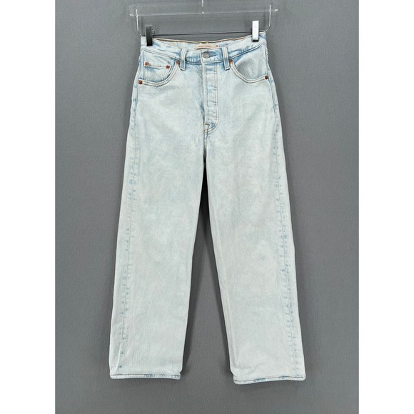 Levi's Denim - Levi's Ribcage Straight Jeans Women 26 Light Wash Denim High Rise Ankle